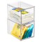 mDesign Stacking Plastic Storage Kitchen Bin with Pull-Out Drawers
